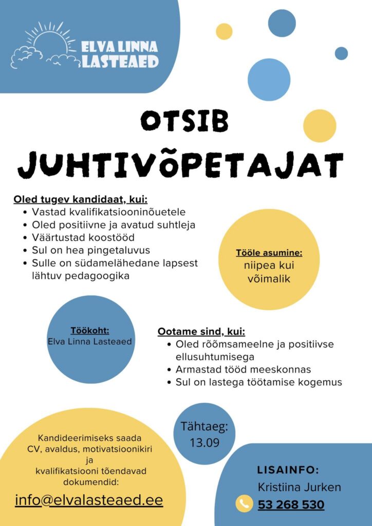 Elva Linna Lasteaed juhtivõpetaja